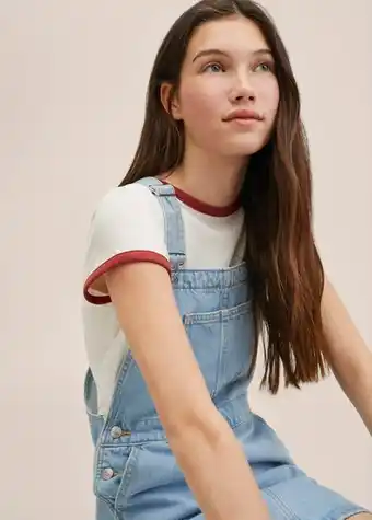 Short denim pinafore