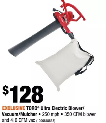 Home Depot Toro ultra electric blower/vacuum/mulcher offer
