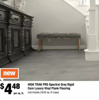 Home Depot High trak pro spectral grey rigid core luxury vinyl plank flooring offer