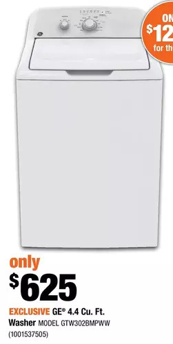 Home Depot Ge 4.4 cu. ft. washer offer