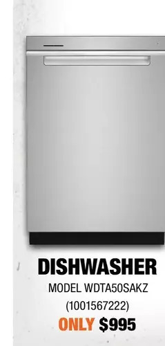 Home Depot Whirlpool dishwasher offer