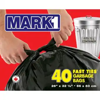 Giant Tiger Mark 1 garbage bags offer