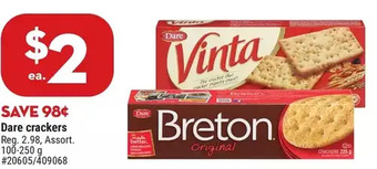 Giant Tiger Dare crackers offer