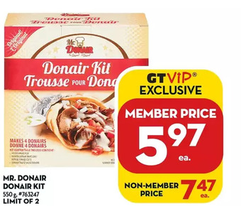 Giant Tiger Mr. donair donair kit offer