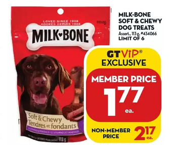 Giant Tiger Milk-bone soft & chewy dog treats offer
