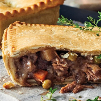 M & M Food Market Deep dish beef and vegetable pie offer