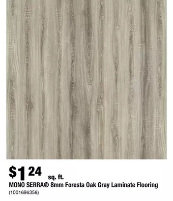 Home Depot Mono serra 8mm foresta oak gray laminate flooring offer