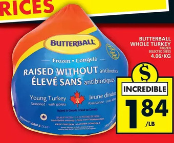 Food Basics Butterball whole turkey offer