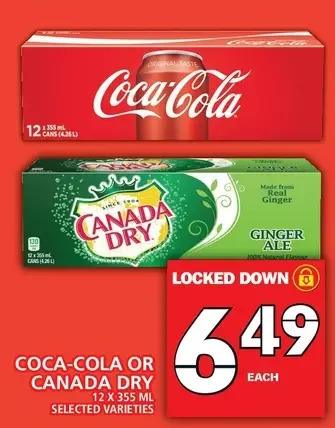 Food Basics Coca-cola or canada dry offer