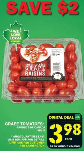 Food Basics Grape tomatoes offer