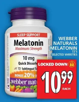 Food Basics Webber naturals melatonin offer