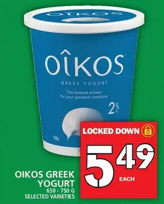 Food Basics Oikos greek yogurt offer
