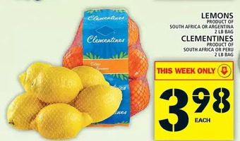 Food Basics Lemons | clementines offer