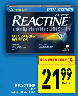 Food Basics Reactine offer
