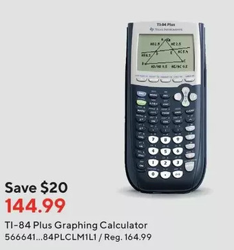 Staples Texas instruments ti-84 plus graphing calculator offer