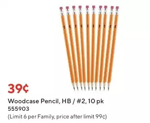 Staples Woodcase pencil offer