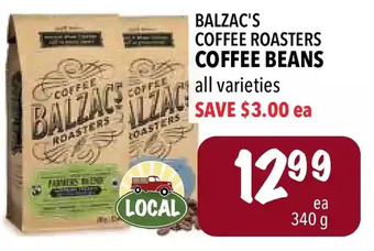 Farm Boy Balzac's coffee roasters coffee beans offer