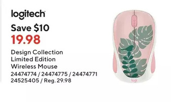 Staples Logitech design collection limited edition wireless mouse offer
