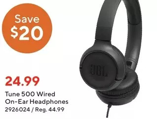 Staples Jbl tune 500 wired on-ear headphones offer