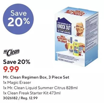Staples Mr. clean regimen box offer