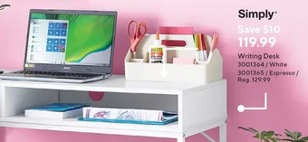 Staples Simply writing desk offer