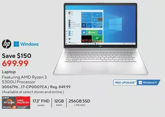 Staples Hp laptop offer