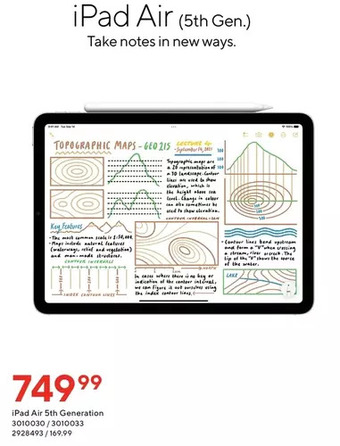 Staples Ipad air 5th generation offer