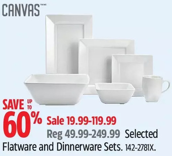 Canadian Tire Canvas flatware and dinnerware sets offer
