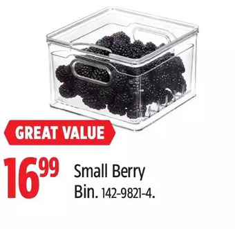 Canadian Tire Small berry bin offer