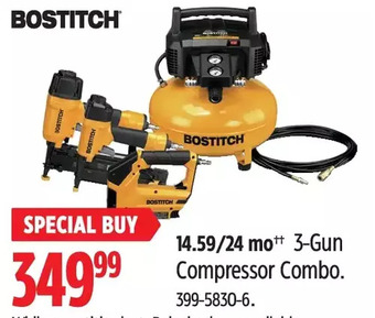 Canadian Tire Bostitch 3-gun compressor combo offer