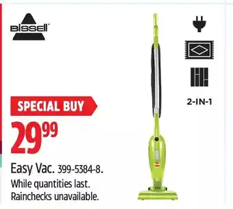 Canadian Tire Bissell easy vac offer