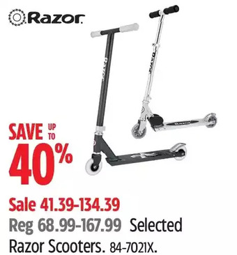 Canadian Tire Razor scooters offer