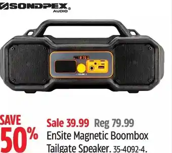 Canadian Tire Sondpex audio ensite magnetic boombox tailgate speaker offer