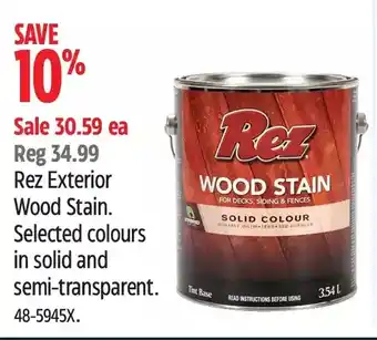 Canadian Tire Rex exterior wood stain offer