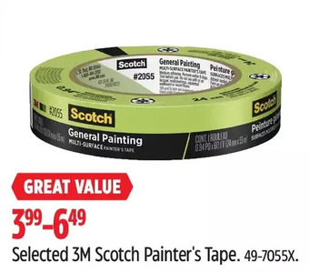Canadian Tire 3m scotch painter's tape offer