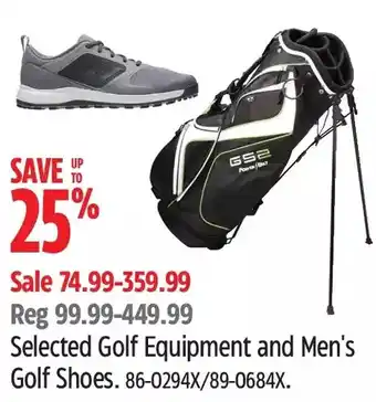 Canadian Tire Golf equipment and men's golf shoes offer