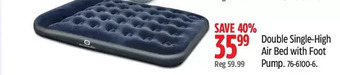 Canadian Tire Outbound double single-high air bed with foot pump offer