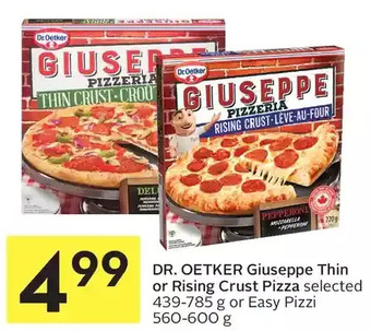 Foodland Dr. oetker giuseppe thin or rising crust pizza or easy pizzi offer