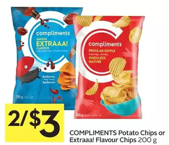 Foodland Compliments potato chips or extraaa! flavour chips offer