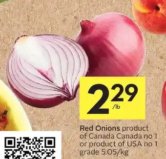 Foodland Red onions offer