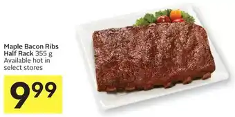 Foodland Maple bacon ribs half rack offer
