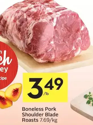 Foodland Boneless pork shoulder blade roasts offer