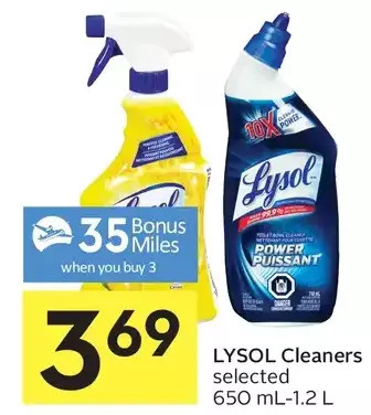 Foodland Lysol cleaners offer