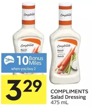 Foodland Compliments salad dressing offer