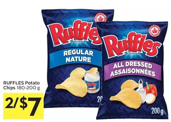 Foodland Ruffles potato chips offer