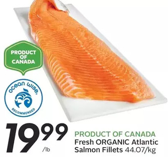 Sobeys Fresh organic atlantic salmon fillets offer