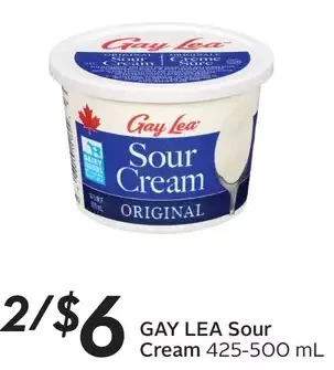 Sobeys Gay lea sour cream offer