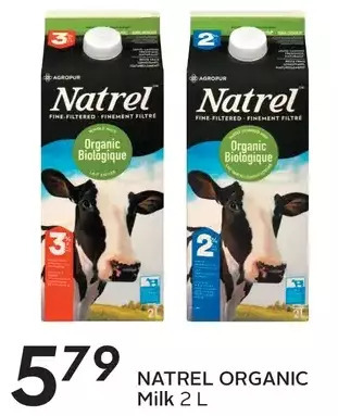 Sobeys Natrel organic milk offer