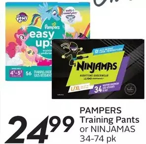 Sobeys Pampers training pants or ninjamas offer