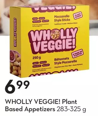 Sobeys Wholly veggie! plant based appetizers offer